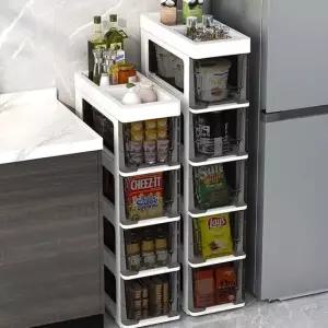 틈새 이동식 플라스틱 수납장 슬라이딩 미니 정리함 틈새수납장 플라스틱서랍장