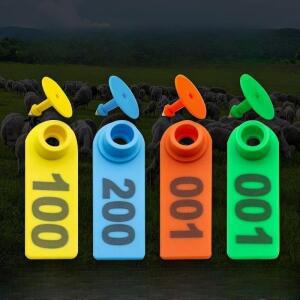 소귀표 염소귀표 송아지 번호판 축산업 50 50개/옐로우 번호 공못 펀칭기 100개 옐로우 인식표 양귀표 01