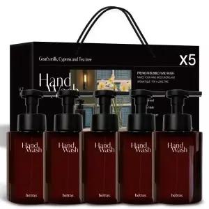 헤트라스 퍼퓸 버블 대용량 핸드워시 515ml 5개 선물세트 핸드솝 답례품 플라워파크 호텔우드 런던머스크