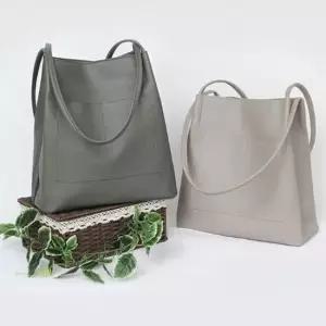 여자 여성 넉넉한 사이즈 투포켓 베이직 숄더백 가방 여성토트백 여성버킷백 여성핸드백