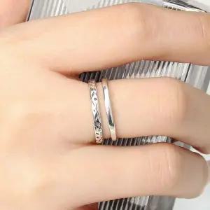 [하프클럽/](비쥬홀릭) 실버925 앤틱리프 오픈링 반지 사이즈조절