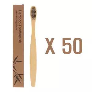 에코소재 단체굿즈 대량구매 칫솔 블랙 개별포장 50개