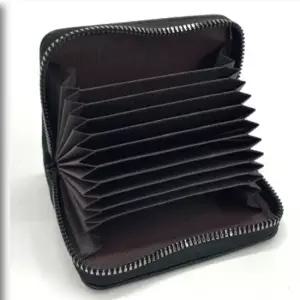 카드홀더 아코디언 카드지갑 지퍼형 블랙 명품지갑 기념일선물 명품선물 명품지갑선물