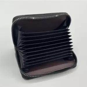 지퍼형 브라운 카드홀더 아코디언 카드지갑 명품지갑 기념일선물 명품선물 명품지갑선물