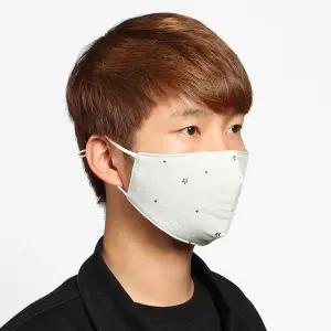 [하프클럽/알티피아]별패턴 3겹 필터 면마스크(그레이) 입체 순면마스크
