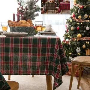 키밍 체크 식탁보 테이블보 인테리어 덮개 140x240cm 6인용식탁보 테이블보 체크테이블보