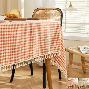 키밍 데일리 체크 테이블보 흠카페 식탁보 135x240cm 흠카페 캠핑테이블보 6인용식탁보