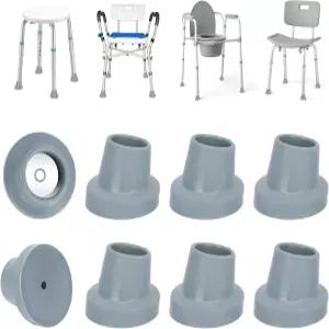 슈퍼기어 샤워 의자 다리 캡 - 스툴 목욕 시트용 헤비 듀티 교체용 발 1-1/8인치 I.D 슬로프 이송 벤치