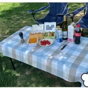 혼합체크 220x140 방수 식탁 보 식탁 매트 테이블 커 방수테이블보 행사용테이블보