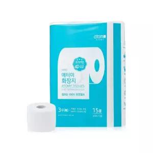 60롤 100% 천연펄프 애터미 화장지 35M x 15롤 x 4팩