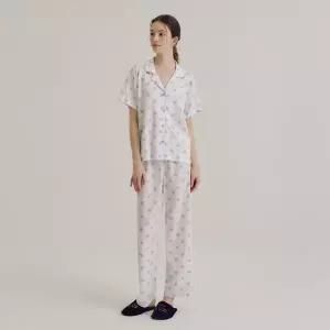 [롯데백화점]오르시떼 여성 H025 애머리스 반소매+9부팬츠 파자마 세트 OR26MFBHH025