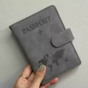 자석형 여권 지갑 케이스 그레이 RFID차단 파우치