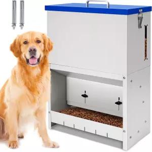 PAUQRWIE 22파운드 그래비티 도그 피더 자동 대형 품종 야외 반려동물 사료 공급 스테이션 반려묘를 위한