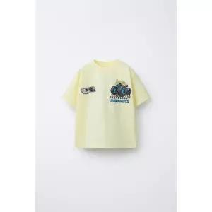 ZARA 핫 휠 몬스터 트럭 프린트 티셔츠 - 노랑