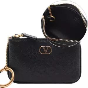 [발렌티노]25FW 여성 브이로고 시그니처 키링 지퍼 카드지갑 (7W2P0AK6 SNP 0NO 25F)