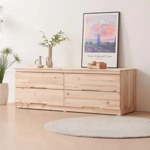 화사한 부모님 신혼 안방용 원목 TV다이 서랍 거실장 (150cm) 서랍정리함