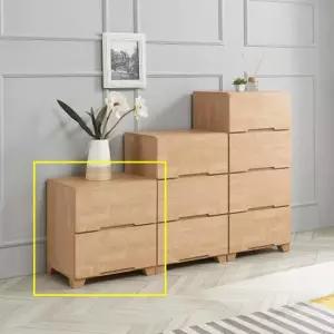 예쁜 원룸 미니 티비다이 2단 서랍장 / 양말 서랍정리함 저렴한 와이드 긴