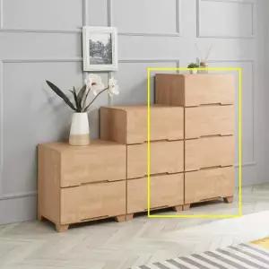 아기방 예쁜 내츄럴 베이직 4단 서랍장 / 속깊은 슬림 심플 소품 정리함 긴