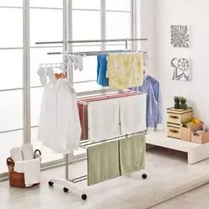 기둥식건조대 이동식 빨래건조대 6단 고급형 실내 W