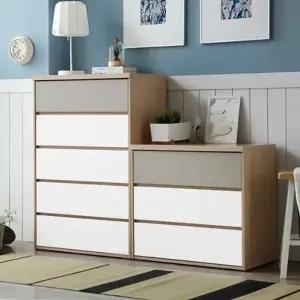 [보루네오]앳홈 무디 위크 서랍장 세트 D (80 3단 서랍장 + 80 5단 서랍장)