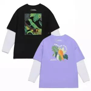 [롯데백화점]내셔널지오그래픽 레이어드 긴팔 래쉬가드 K242URG460