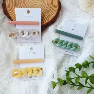 여자 데일리 아크릴 꼬임 포인트 헤어핀 세트