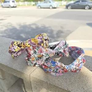 여자 데일리 러블리 플라워 포인트 헤어밴드