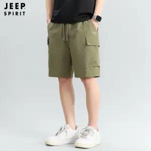JEEP SPIRIT 남자 공용 다용도 워크 팬츠 여름 5부 반바지 통풍
