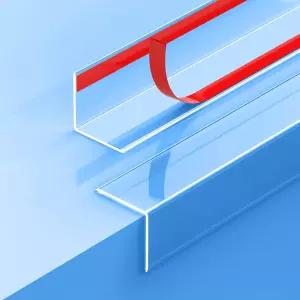 2PCS 클리어 셀프 접착식 나이트 스탠드 코너 프로텍터 가드 및 월 도어 프레임 캐비닛 베이스보드 테이블