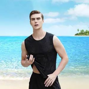 남자 쿨 런닝 냉감 나시티 민소매셔츠 인견 메리야스