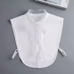 여성 쉬폰 리본 페이크 블라우스 페이크카라 레이어드