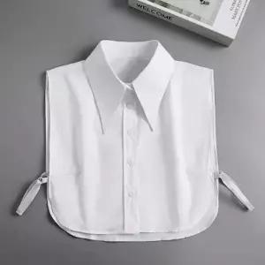 여성 뾰족카라 페이크 셔츠 이너카라 공갈 레이어드