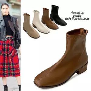 [카미엣뮤즈]삭스 핏 엘라스틱 앵클 부츠_KM20w062
