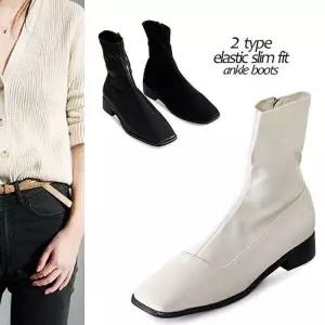 [카미엣뮤즈]엘라스틱 삭스핏 앵클 부츠_KM20w029