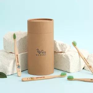 위덴 어린이 대나무 칫솔 부드러운 미세모 (3-5세용) 먼슬리팩 12P