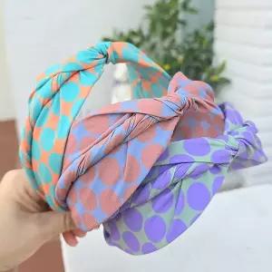 [신세계라이브쇼핑][옷자락] 여자 롤리폴리 상큼발랄 도트패턴 데일리 데이트룩 헤어밴드