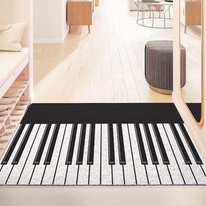 피아노 건반 현관매트 웰컴 개원 흑백 선물 발판 45x 발매트 개업 학원 피아노여행 코일