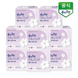 [깨끗한나라]순수한면 생리대 실키소프트 입는 오버나이트 중형 4p x 8팩