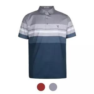 [파파브로] 남성 2컬러 줄무늬 로고 반팔 카라티 DO-KAHG-501_502