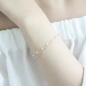 여자 데일리 데이트룩 핵진주 체인 팔찌
