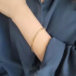 여자 데일리 사각체인 써지컬스틸 레이어드 팔찌