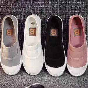 여자 캐주얼 데일리 캔버스 슬립온 스니커즈