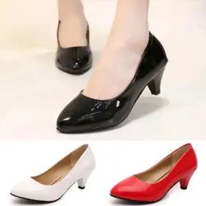 여자 데일리 데이트룩 오피스룩 애나멜 펌프스 하이힐