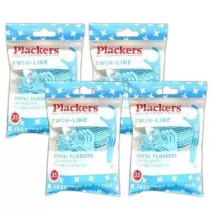플랙커스 치실 35ct x 4팩 트윈