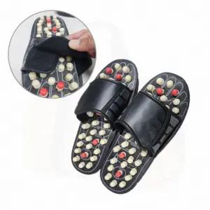 건강 지압 슬리퍼 발등조절 밴드형 발마사지 거실 사무실 실내화