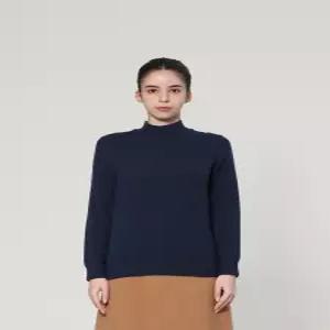 [유닛]라쿤 블렌드 모크넥 니트 풀오버 (UFJKMN434N-NAVY)