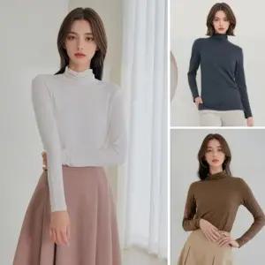 [도로시양장점]야미니트 하이넥 클래식 티블라우스 4종 택1