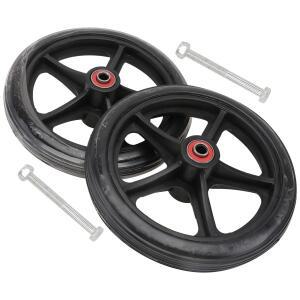 2Pcs 휠체어 7 인치 솔리드 타이어 교체 바퀴 앞 워커 부품 가구 캐스터 수동