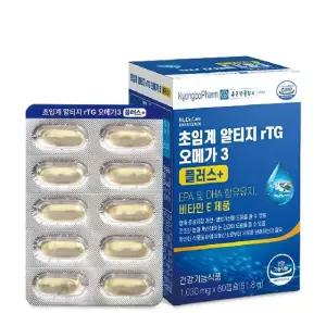 경보제약 초임계 알티지 rTG 오메가3 플러스 2박스(4개월분)