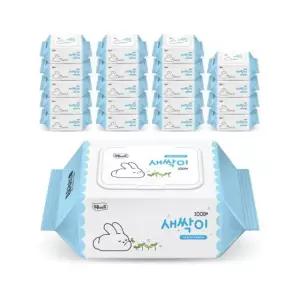 미래생활 20팩 물티슈 잘풀리는집 새싹이 캡형 100매